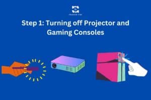 Step 1: Turning off Projector and Gaming Consoles