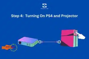 Step 4: Turning On PS4 and Projector